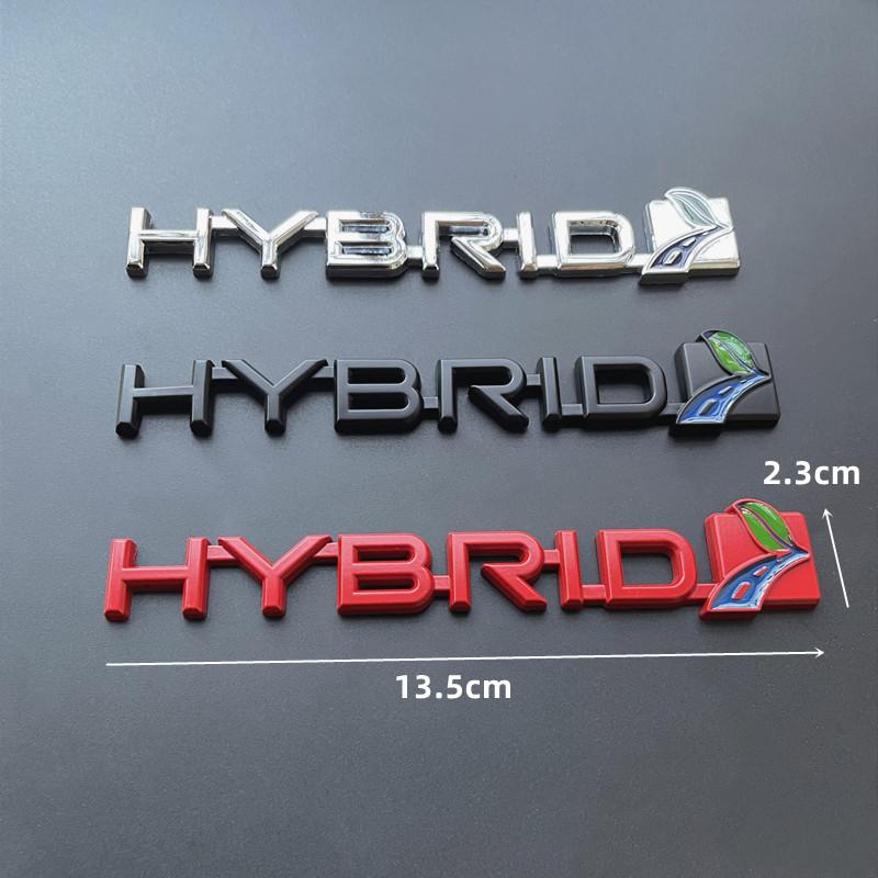 Vcfbt5 3D Metal HYBRID Logo Emblem Car Fender Badge Trunk Decal For Toyota Reiz RAV4 HYBRID Sticker Accessories