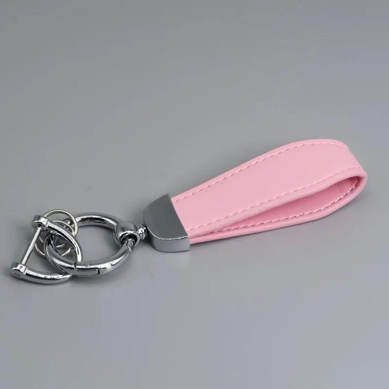 Custom LOGO Vintage PU Leather Keychain Laser Engrave Metal Car Keyring Personalize Texts Key Chains for Men and Women Gift
