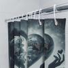 Fantasy Earth Heart Waterproof Shower Curtain For Bathroom Decor