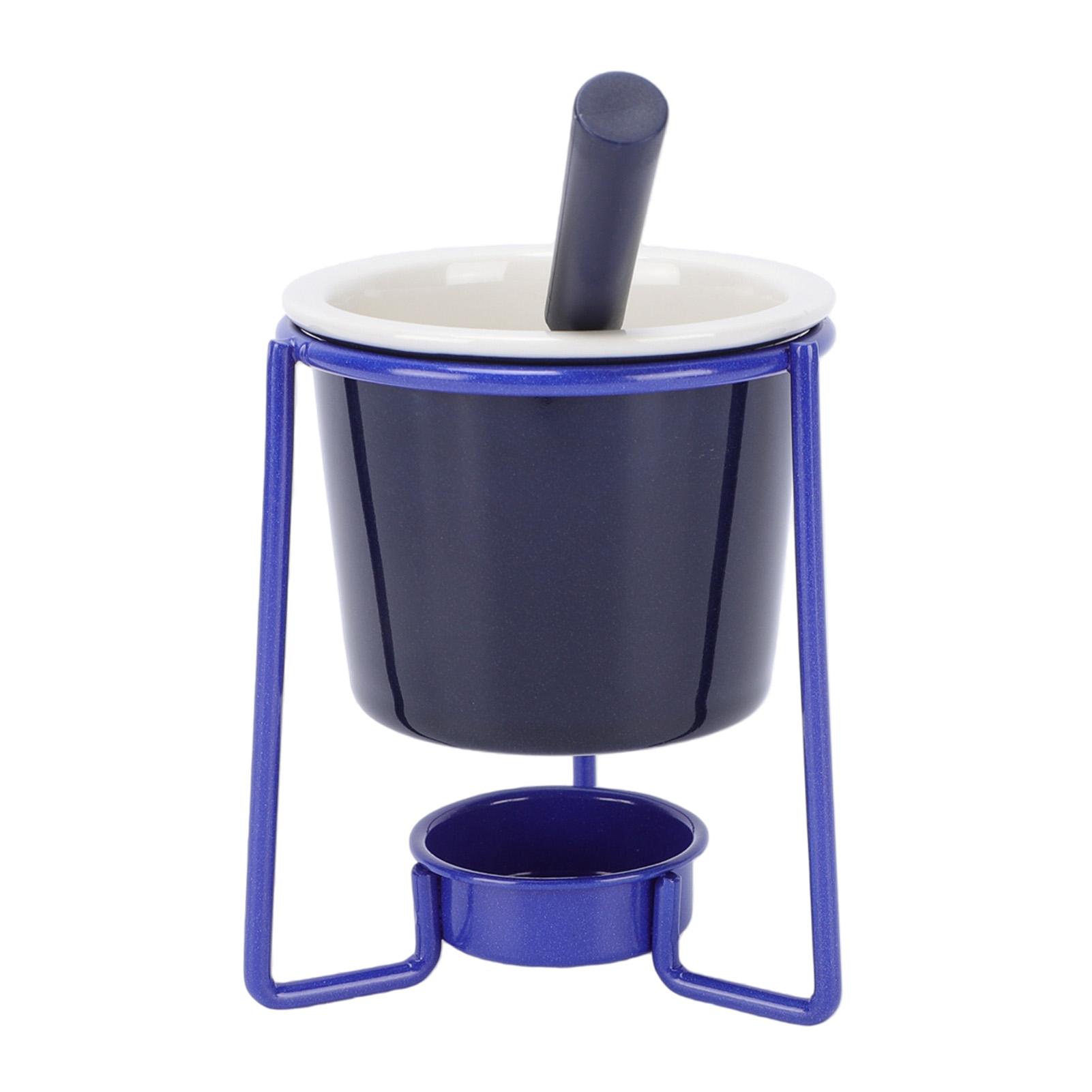

Chocolate Fondue Mug Set Multifunctional Ceramic Chocolate Melting Mug with Forks Cup Stand for Sweet