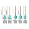 Silicone Kitchen Utensils Set Non-Stick Cookware for Kitchen Wooden Handle Spatula Egg Beaters Kitchenware Kitchen Accessories