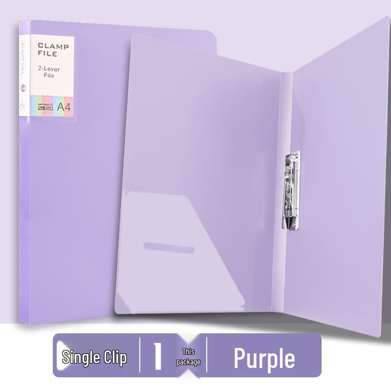 Morandi Double Clip A4 Folder for Students - Loose-leaf Test Paper & Office Document Storage