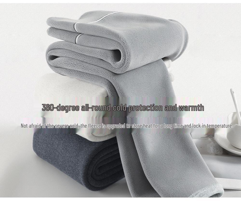 Northeast Fleece-Lined High Waist Warm Pants for Middle-Aged Women - Plus Size, Tummy Control, Autumn/Winter.