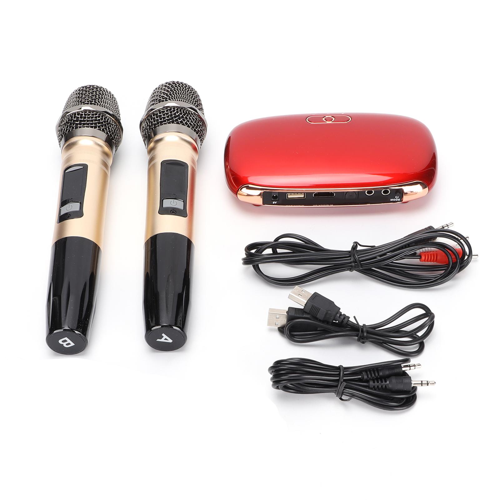 

Беспроводной микшерный пульт караоке K8, комплект микрофонной системы Bluetooth, домашний микрофон, медиа-машина для AU PLUG красный