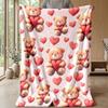 Stuffed Animals and Color Balls Theme blanket Lightweight Warm Flannel Blanket Decorative Throw Blanket for Home Decoration