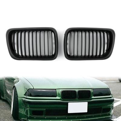 Matt Black Front Kidney Grill Mesh Grille For BMW E36 1997 1998 1999 3 Series