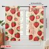 2pcs 2D Flat Printing Scene Curtain Strawberry Fields Forever Polyester Without Electricity Seasonal Party & Holiday Decor