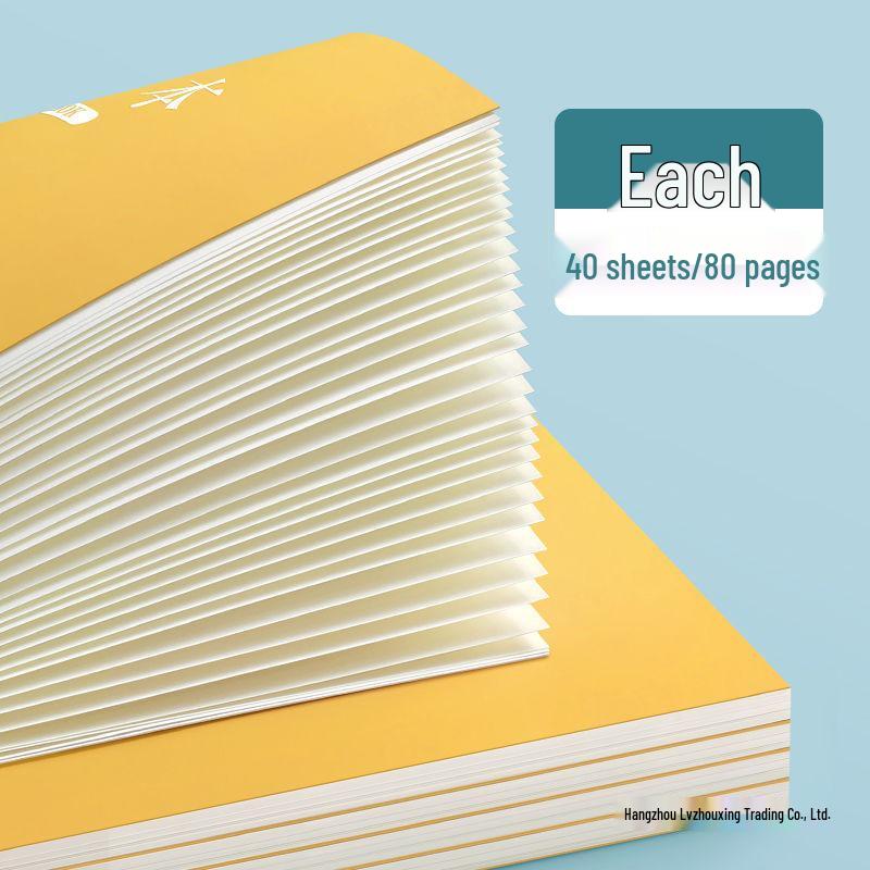 English Writing Notebook: Thickened Macaron Colors for Third Graders, High-Quality Homework Paper