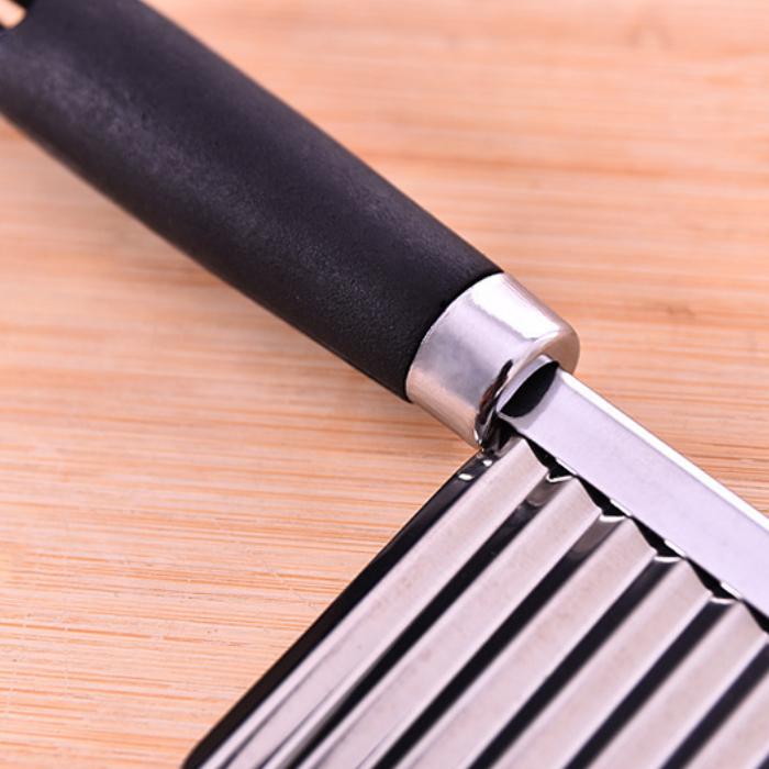 Potet Bølgekantet kniv Rustfritt stål Kjøkken Gadget Grønnsaksskjæreverktøy for frukt Kjøkkentilbehør Pommes frites maskin