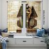 2Pcs Egyptian Curtains Stone Pharaoh Tutankhamen With Papyrus Background Design Suitable For Bedroom Bathroom Living Room Dining