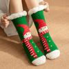 Snowman Thick Thermal Socks Velvet Winter Slipper Socks Kawaii Fleece Socks Women  Indoor