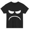 Black T Shirt with Angry Face Graphic Funny Stylish Unisex Tee