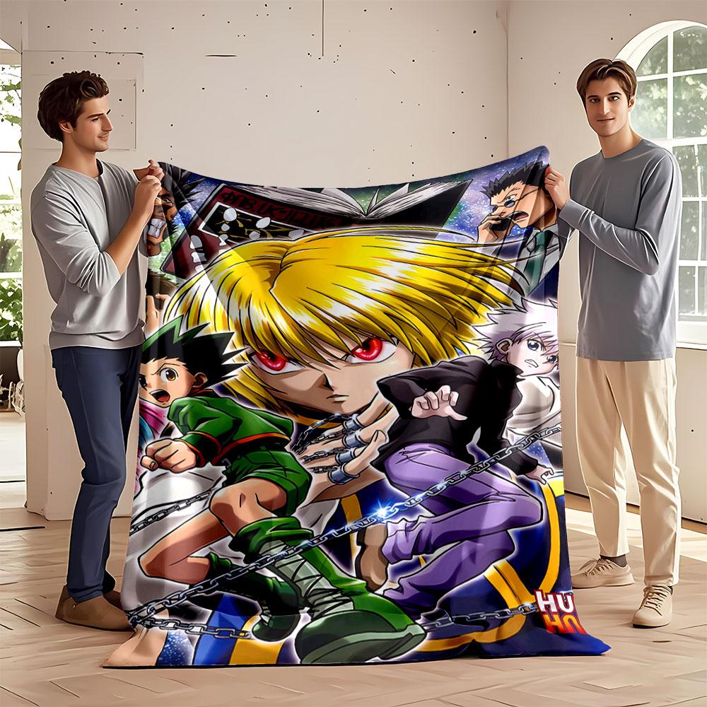 Characters with Dynamic Poses and Vibrant Colors In a Dramatic Scene. for All Seasons Blanket Lunch Break Throw Gift