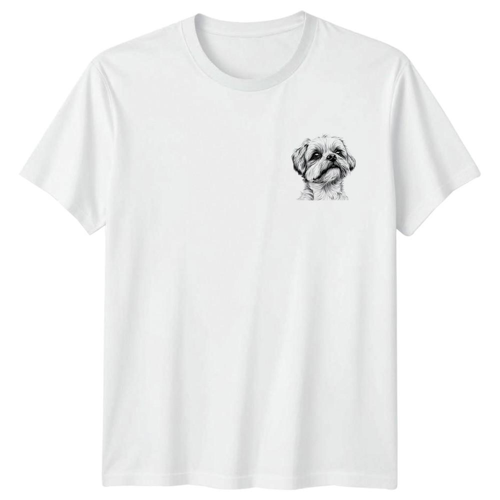 Shih Tzu Dog Line Art Animals Dogs Unisexs TShirt Unisexs Tee Graphic Unisex Top S
