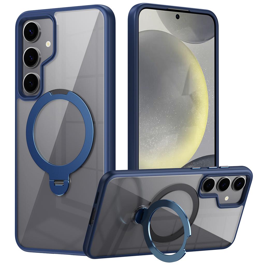 For Samsung Galaxy S24 Magnetic Case Kickstand TPU+Acrylic Phone Cover