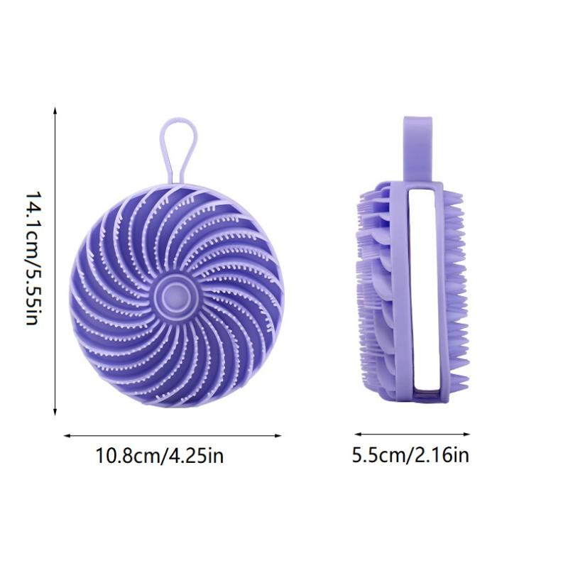 Silicone Body Scrubber Loofah Double-Sided Bath Brush,Shower Scrubber And Scalp Massager Shampoo Brush For Kids Women Men