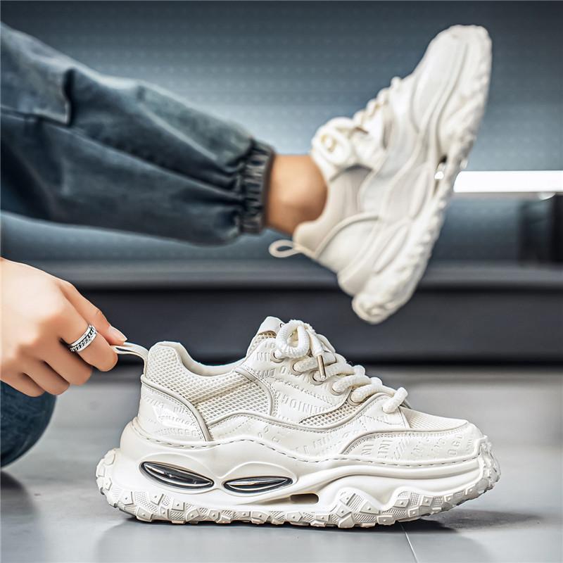 New Men Shoes Fashion Chunky Sneaker Height Increasing Sport Platform Shoes Air Cushion Athletic Shoes