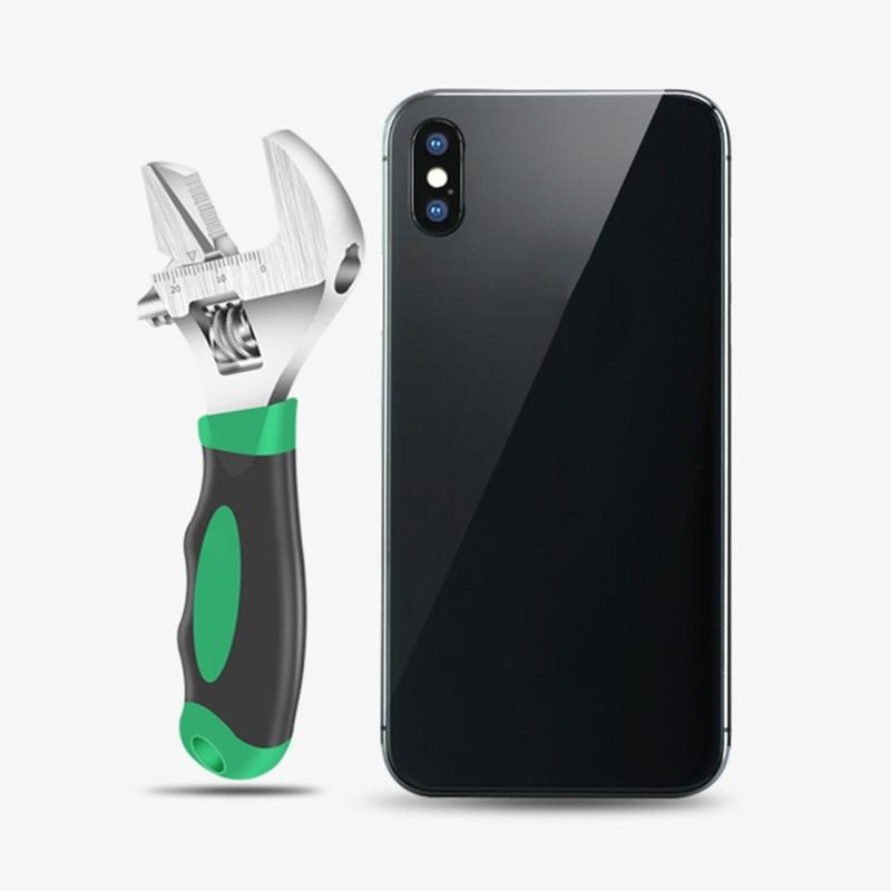 Compact Bathroom Wrench Spanner Tool With Interchangeable Heads Suitable For Tightening Pipe Home Appliance Maintenance