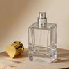 Square Gold Perfume & Incense Burner Spray Bottle – Transparent Fine Mist for Cosmetics Samples