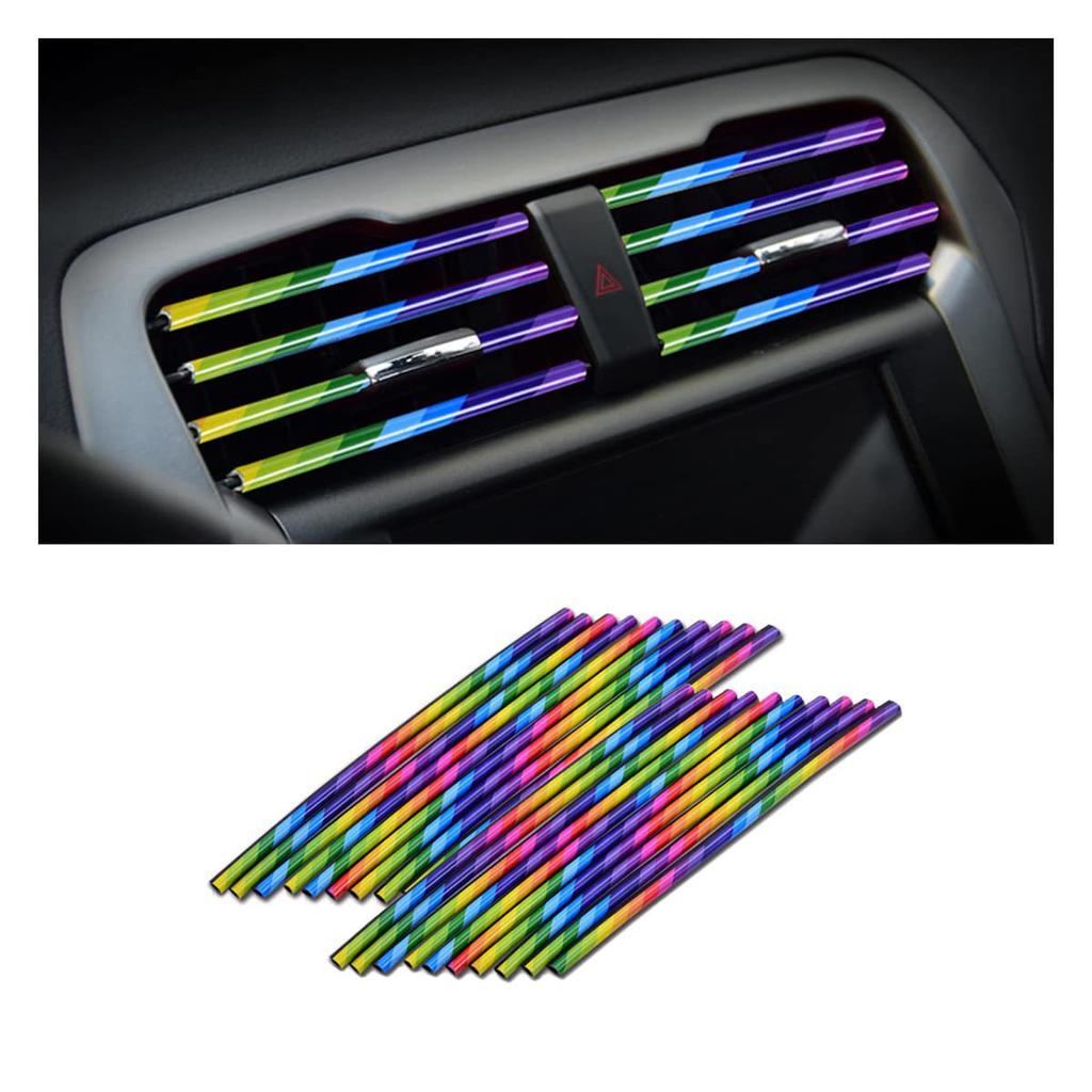Car air vents decorative strip centre grille clip strip U-shaped electroplating bright strip air conditioning chrome colorful in