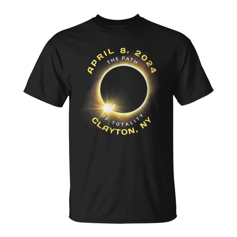 Clayton New York Solar Eclipse Totality April 8 2024 T-Shirt