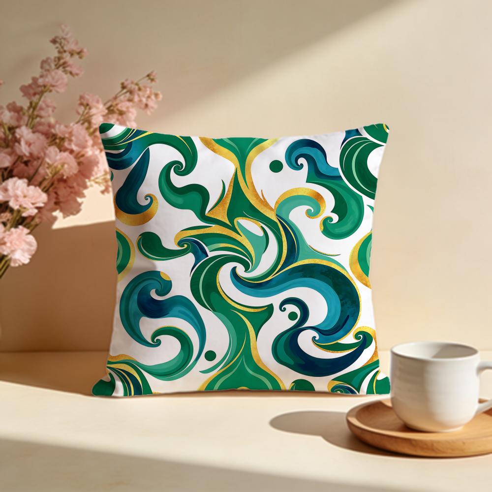 Opulent Glitter Fluid Pattern Cushion Cover Soft Pillow Cases for Home Bedroom Living Room Sofa