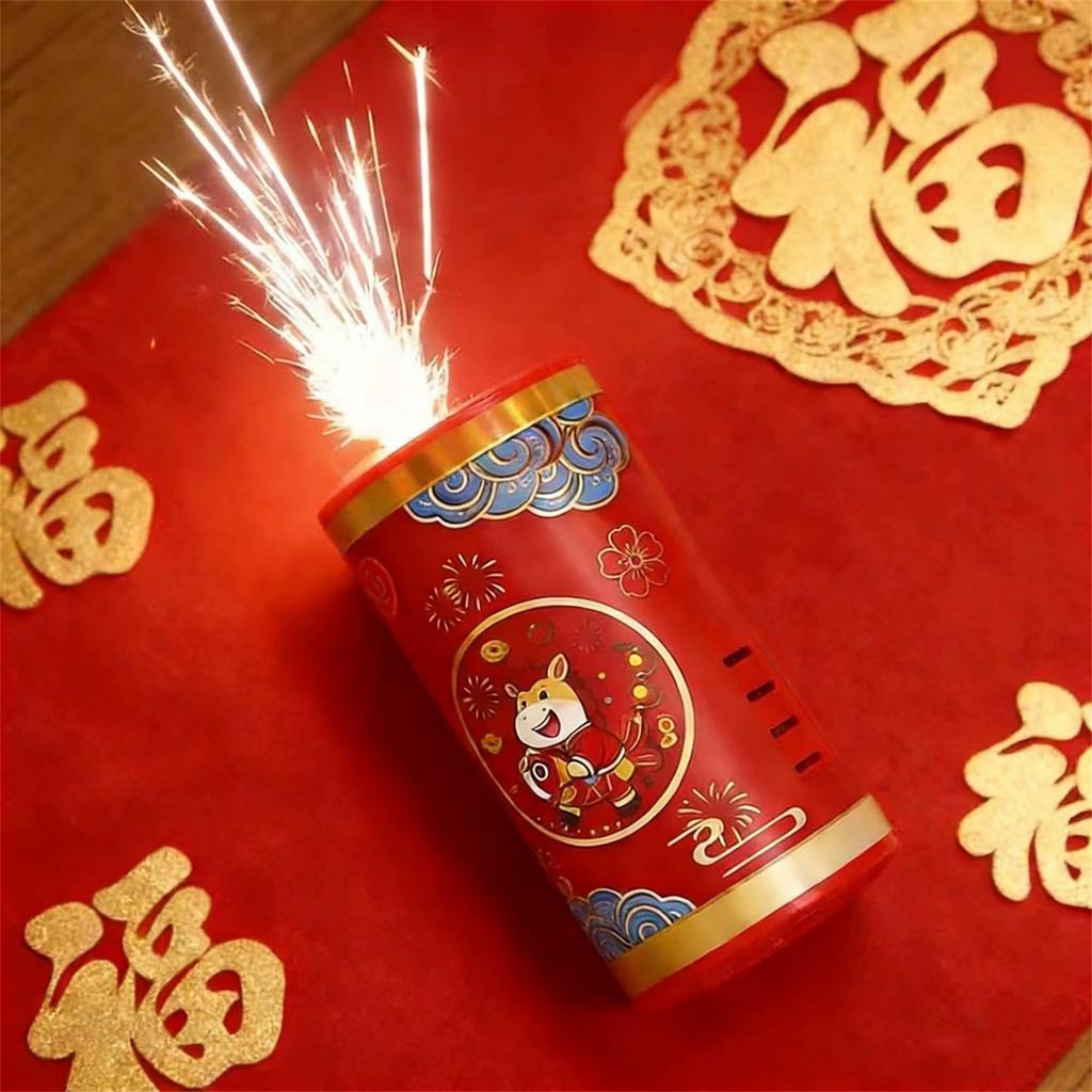 New Year Sparkler Toy - Rechargeable LED Firework Toy With Remote Control, Safe Festival Decor For Kids & Home