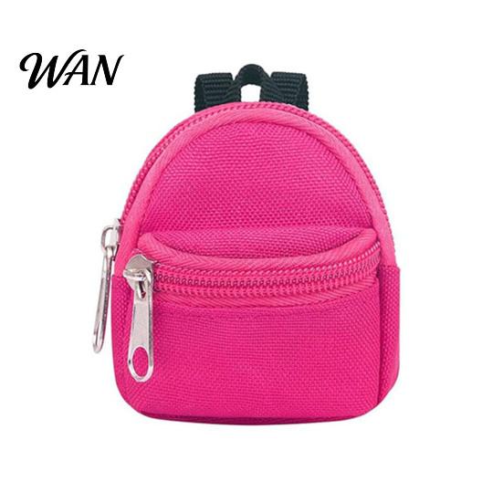 Small Zipper Pouch Mini Backpack Coin Purse, Scratch Resistant Zippered Compartment Doll Accessory Keychain Bag, Waterproof Oxford Cloth Earphone Case