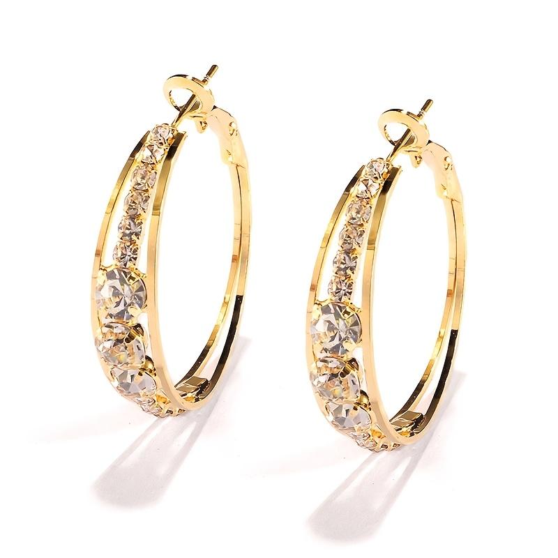 Set of 2 Elegant Round Earrings, Ideal for Weddings, Parties, Birthdays, Everyday Use, And a Great Gift for Women