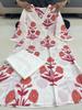 Indian Designer Cotton Cord Set Women Bollywood Party Wear Top Tunic Kurta Pant Set Dress