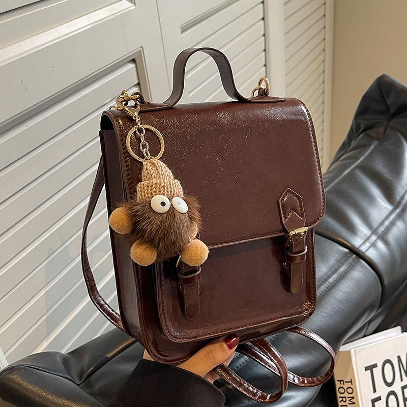 High-End Niche Bag Women'S Trendy Fashion Versatile Messenger Bag Women'S Retro Backpack Women