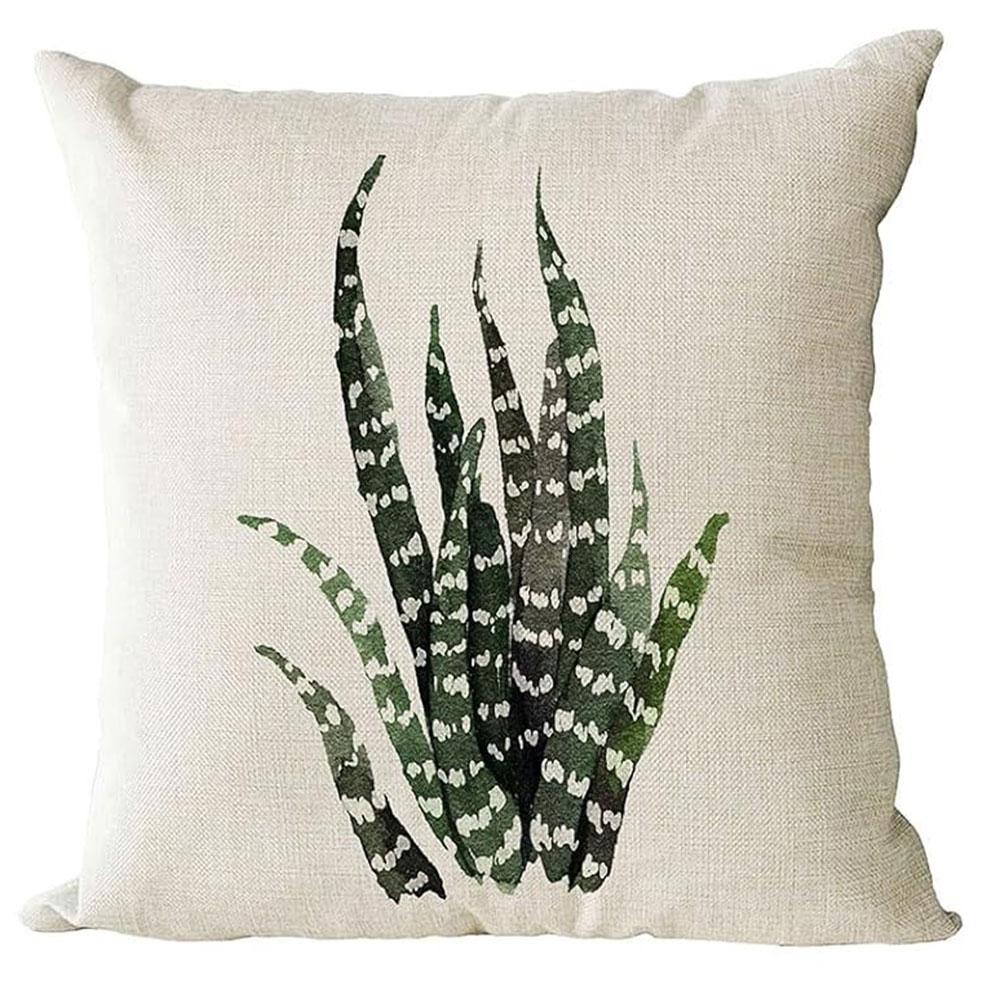 Simple Potted Plant Green - Feeling PillowcasesBedroom Living Room Sofa Home Decor Polyester Cushion Cover with Zipper