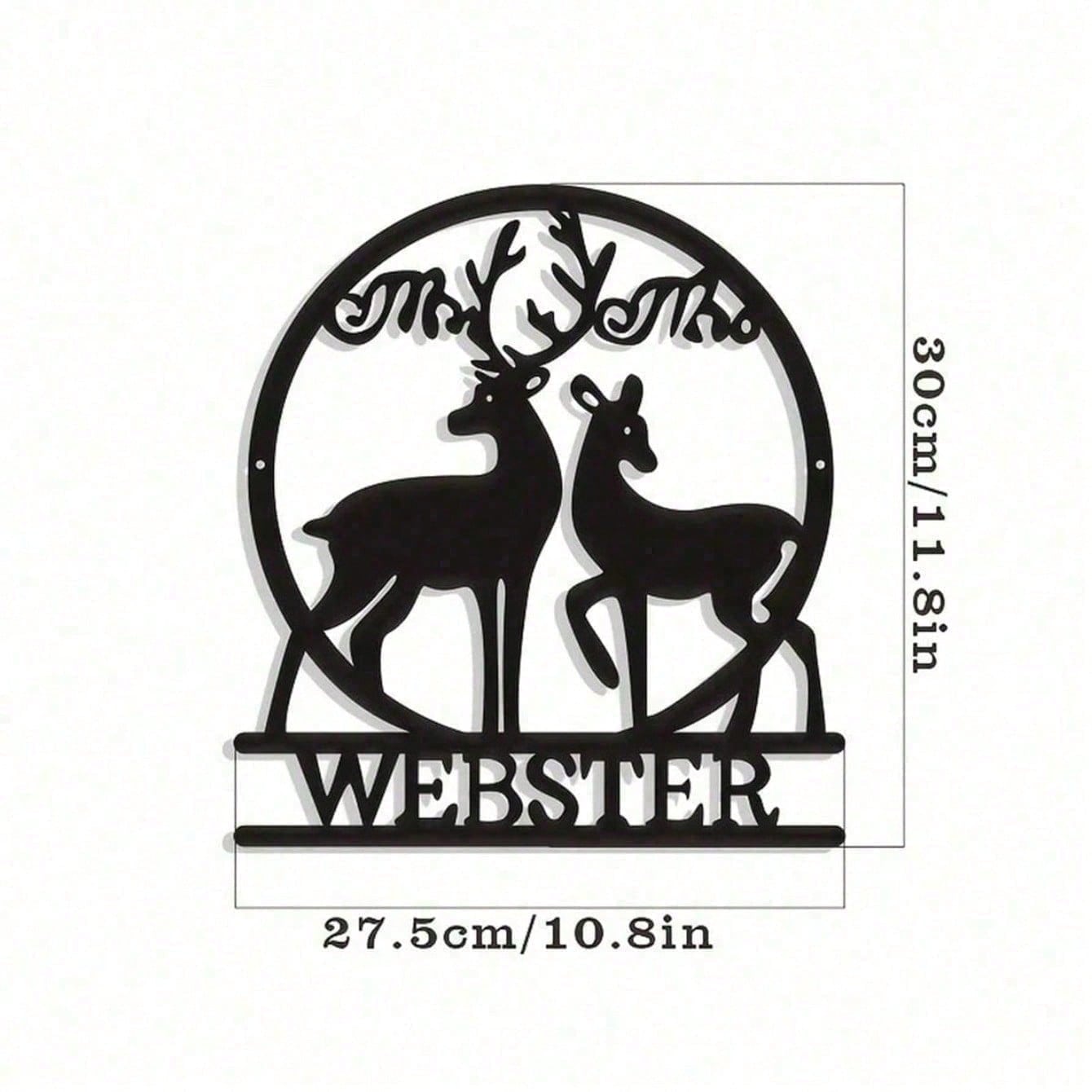 Gothic Deer Metal Wall Sculpture Black Animal Decor Rustproof Spooky Halloween Gift Home Office Art TY4540 разноцветный