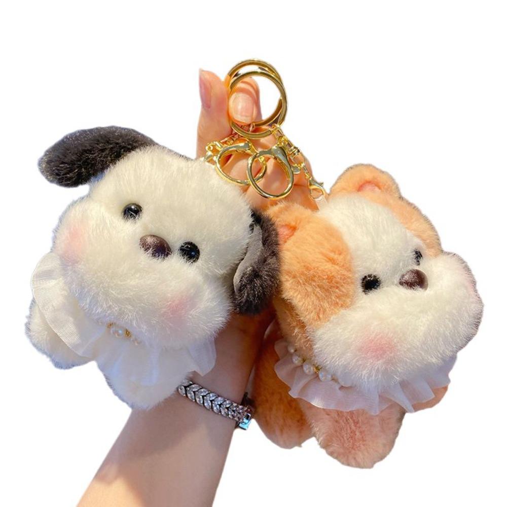 Drăguț câine schnauzer pluș cățeluș breloc creativ cu desene animate pandantiv mașină fată geantă păpușă