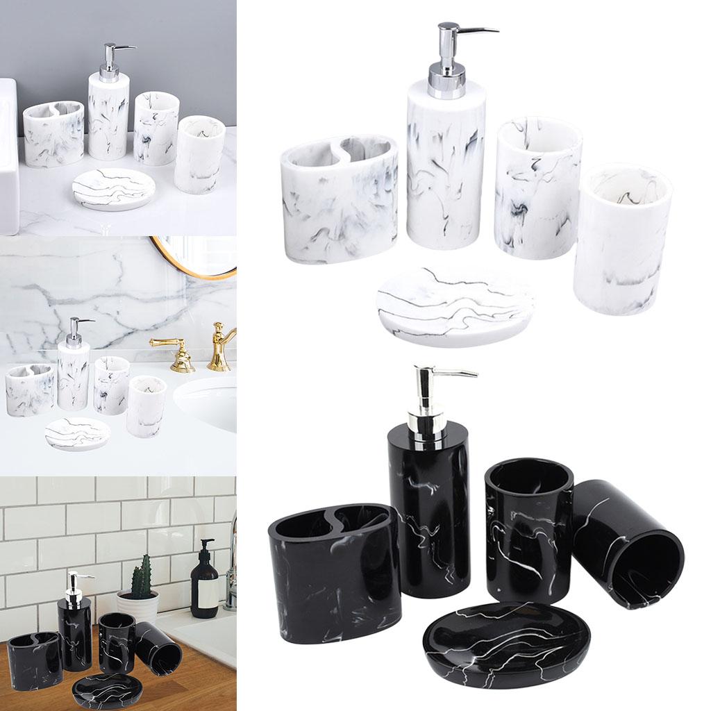 Badezimmer Zubehör Set 5 Stück Zahnbürstenhalter Seifenschale