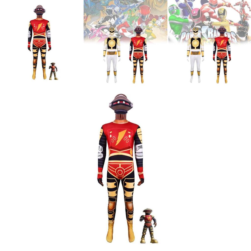 Mighty Morphin Power Rangers Dinosaur Cosplay Suit For Kids Halloween Costume Party