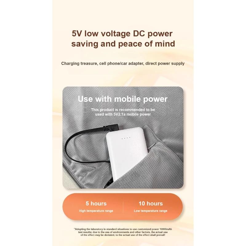 Graphene Heating Warming Blanket Blanket Warming Blanket Heating Shawl USB Washable Leg Cover Shawl Electric Blanket No Power