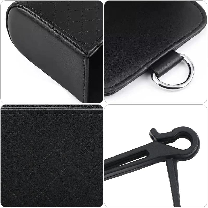 Car Outlet Vent Seat Back Tidy Storage Box PU Leather Coin Bag for Citroen C1 C2 C3 C4 C5 C6 C8 C4L DS3 DS4 DS5 Accessories