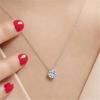 Genuine 1 Carat 925 Silver Moissanite Necklace, Free Gra Certificate Xiaohongshu Explosion