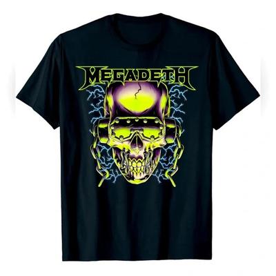 Camiseta Megadeth Lightning Vic Rattlehead Unisex Regalo para Fans S-5XL Camiseta Unisex