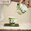 70ml Handbemalte Panda-Teetasse Handgefertigte Teeschale Niedliche Tasse Teeverkostung Persönliche Tasse Chazhan Meistertassen Haushalts-Teezubehör Handwerk