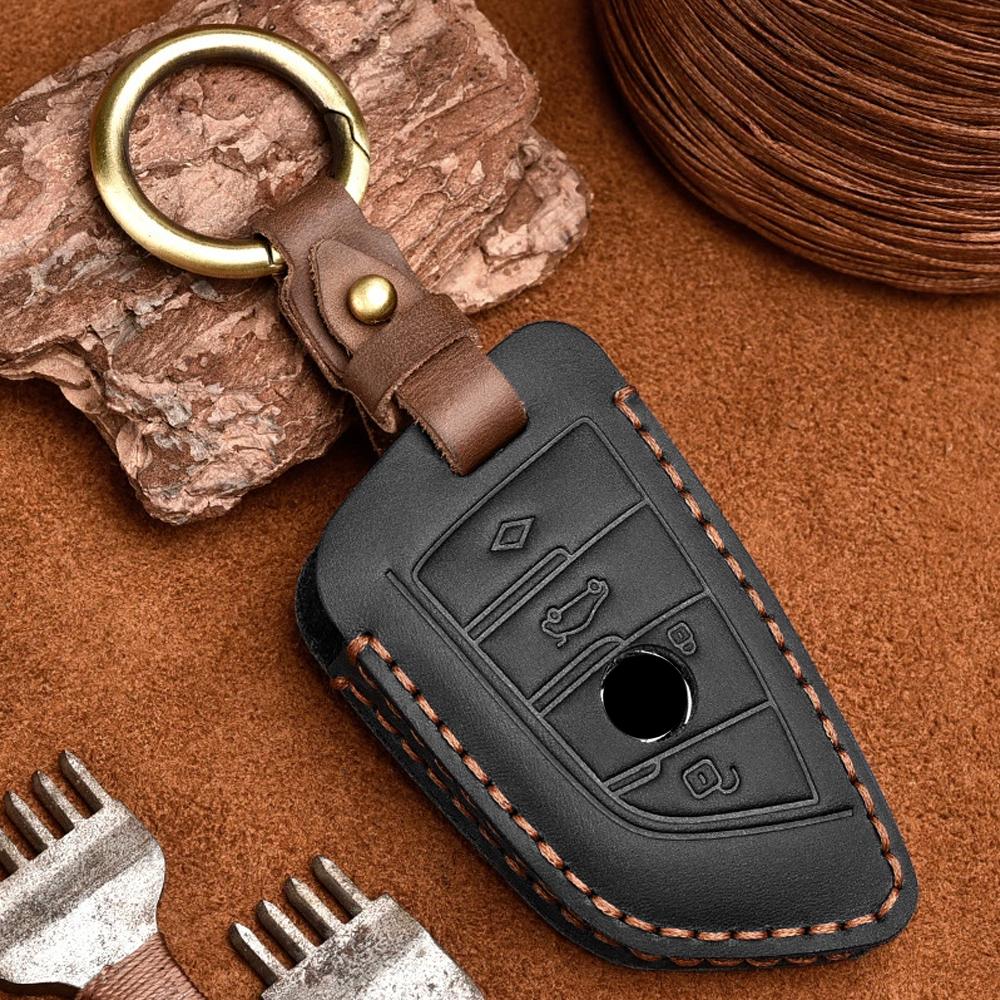 Leather Car Key Case shell Bag  For Bmw F20 G20 G30 X1 X3 X4 X5 G05 X6 X7 G11 F15 F16 G01 G02 F48 Accessories car key case