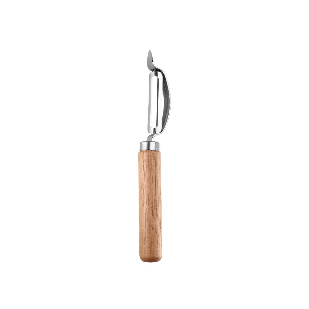 Wooden Handle Kitchen Cookware Set: Stainless Steel Pizza Knife, Cheese Knife, Whisk Wooden Handle Kitchen Cookware Set