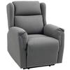 Recliner, Adjustable Upholstered Chair with Footrest, Reclines 160 degrees, Linen Look, Quick Assembly, Dark Grey