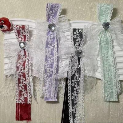 Handwoven Lace Ribbon Bowknot DIY Accessories: Phone Lanyard, Bag & Toy Pendant