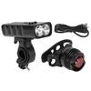 Portable USB Charging Dual LED Bike Light with 3 Speed Dimming IPX5 Waterproof Cycling Supply