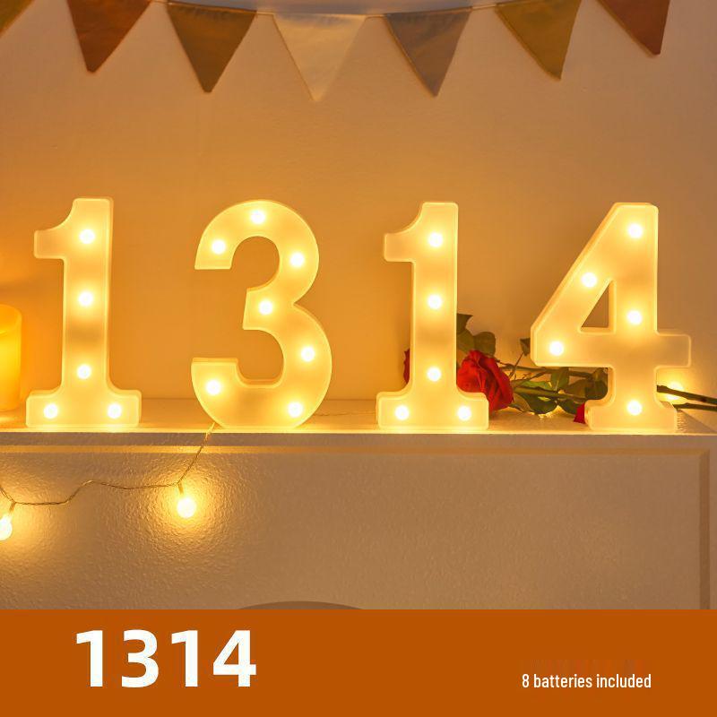 LED Happy Birthday Letter String Lights with Love Heart Props for Romantic Atmosphere and Event Decor