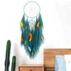Handcrafts Feathered Dreamcatchers Ornament with Pampas Grass and Colorful Beads Hanging Decors for Home Wall Decoration