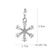 Versatile Full Diamond Snowflake Christmas Stud Earrings