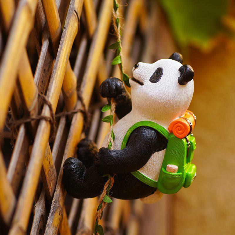 Little Rabbit Climbing Vine Hanging Ornament - Small Animal Figurine for Home, Courtyard, or Tree Pot Decor